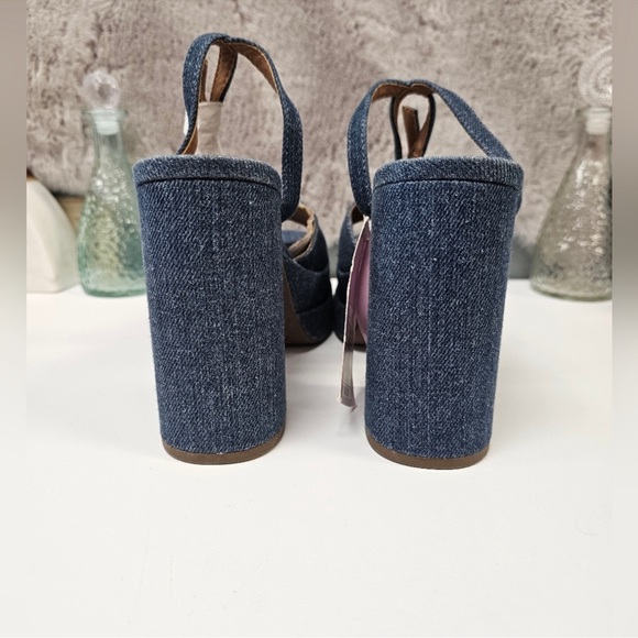 Denim platform heels NWT - Picture 5 of 7